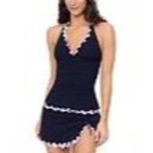Womens  Bathing Suit - Tankini Profile by Gottex Halter Top with Skirt NEW!